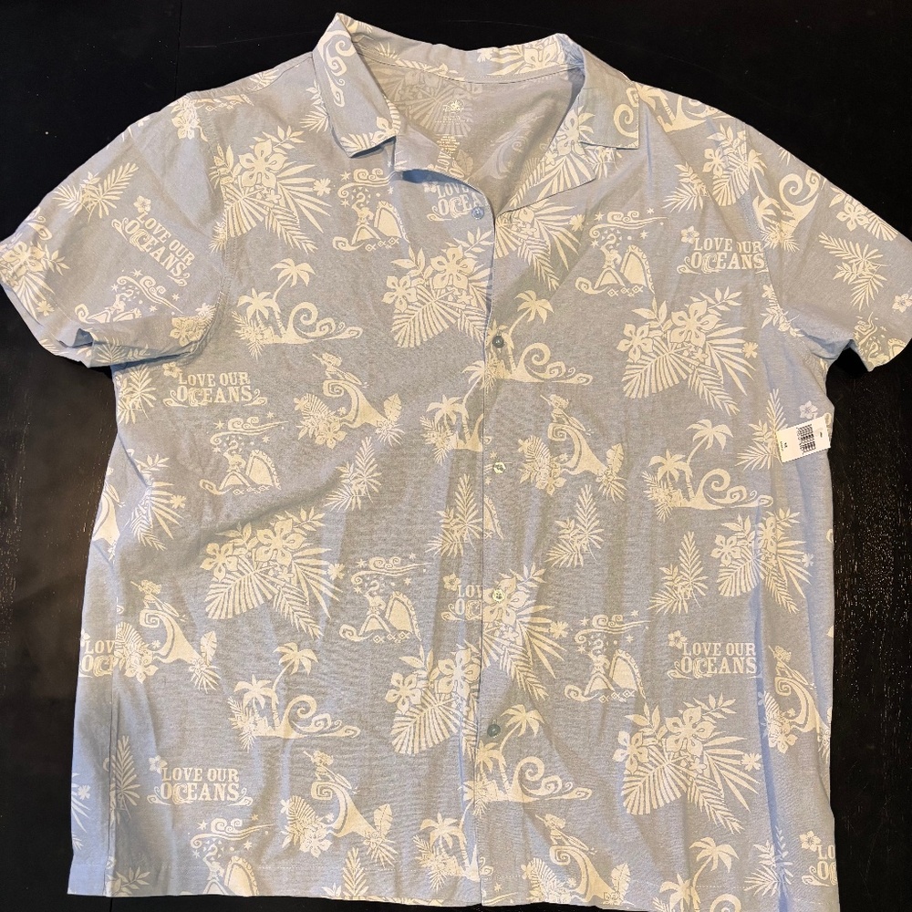 Disney Parks Adult Moana Button Down Shirt NWT Size XXL